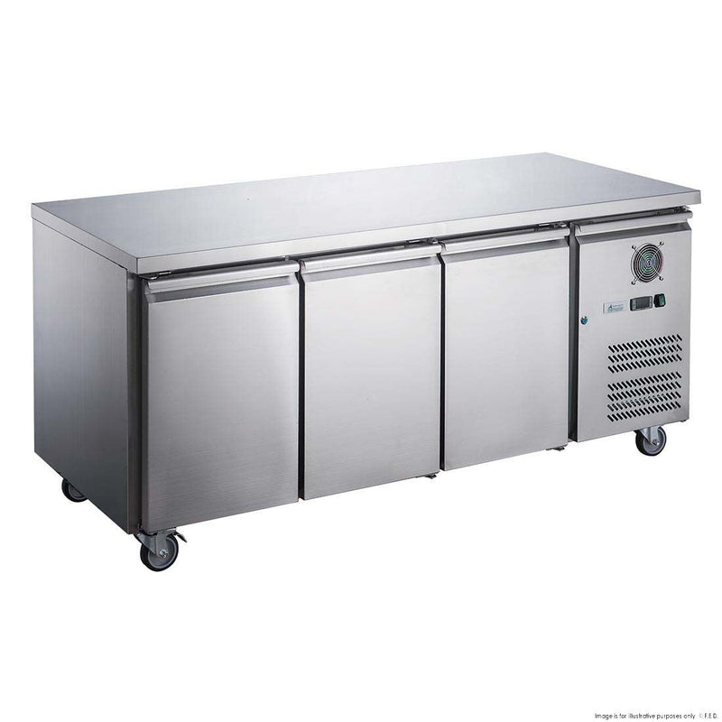 FED-X S/S Three Door Bench Fridge - XUB7C18S3V