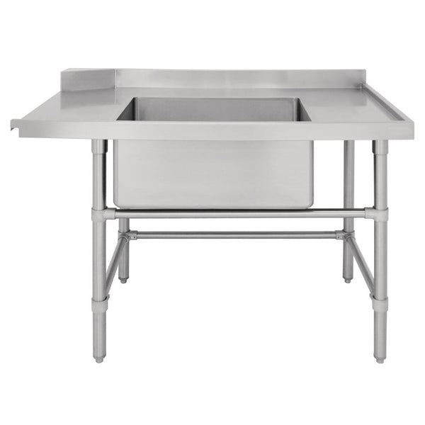 Vogue Dishwasher Inlet Table with Sink (90mm outlet) - 1800x700x960mm R/H