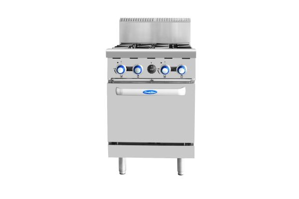 Cookrite 4 Burners Commercial Cooktop with Oven LPG - AT80G4B-O-LPG-Cafeappliance.com.au
