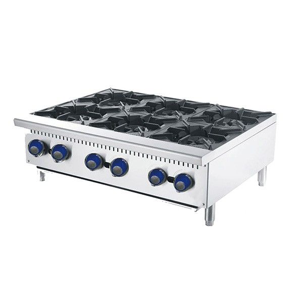 Cookrite ATHP-36-6-NG 6 Burner Cook Tops W910 x D700 x H333-Cafeappliance.com.au