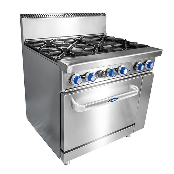 Cookrite ATO-6B-F-LPG six Burner with Oven W914 x D790 x H1165-Cafeappliance.com.au