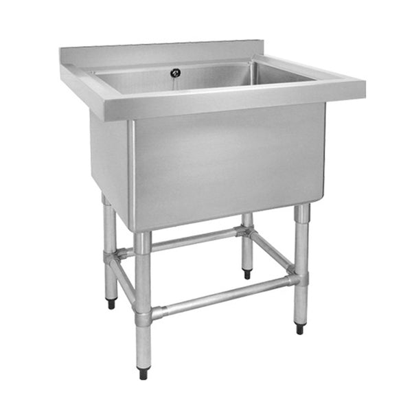 Buy 1800-7-WBB Economic 304 Grade Stainless Steel Table with splashback  1800x700x900-cafeappliance.com.au