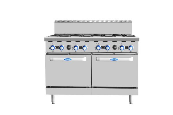 Cookrite AT80G8B-O-LPG 8 Burners with Oven LPG-Cafeappliance.com.au