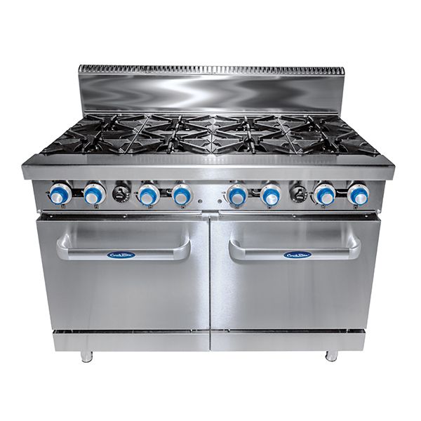 Cookrite ATO-8B-F-LPG 8 Burner with Oven W1219 x D790 x H1165-Cafeappliance.com.au