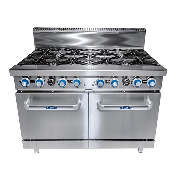 Cookrite ATO-8B-F-NG 8 Burner with Oven W1219 x D790 x H1165-Cafeappliance.com.au