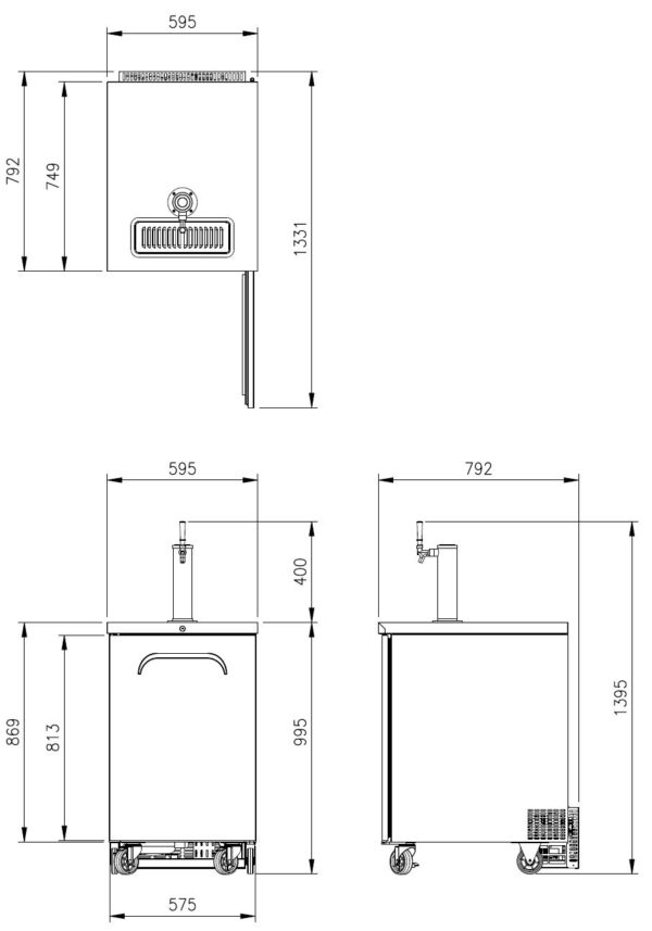 Beer Dispenser Single Tap 2