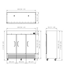Bottom Mount Upright Freezer three Door 1912L 2