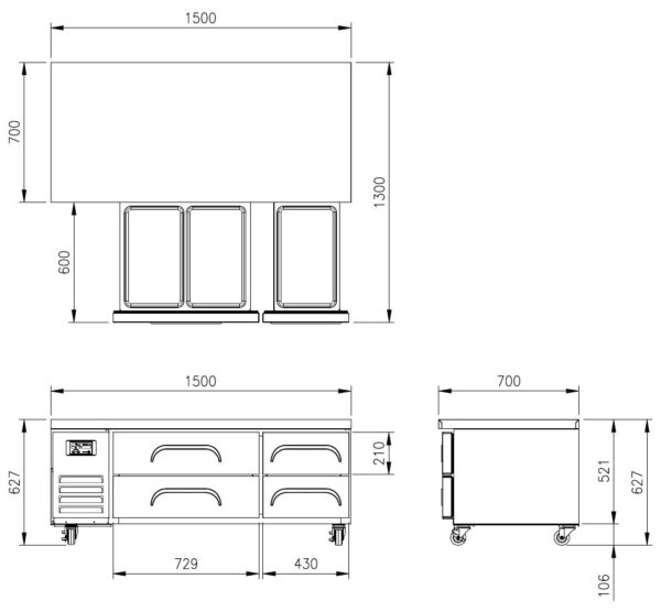 Chef Base 1500mm Wide 2