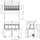 Glass Canopy Noodle Bar Megatop 1533mm Wide 441L 2