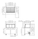 Glass Canopy Noodle Bar Salad 1227mm Wide 345L 2