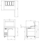 Narrow Pizza Prep Table 900mm Wide 2