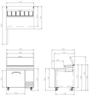 Pizza Prep Table One Door 1130mm Wide 2