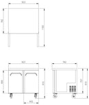 Rear Mount Underbench Freezer 923mm Wide 2