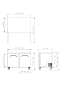 Rear Mount Underbench Fridge 923mm Wide 2