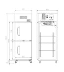 Top Mount Upright Freezer two split Door 480L 2