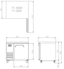 Underbench Fridge One Door 900mm Wide 2