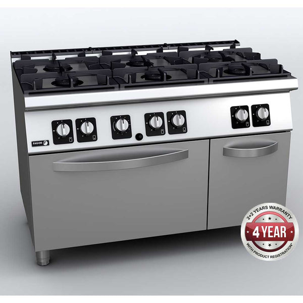 Buy 6 Burner Gas Range with Gas Oven - C-G761H-cafeappliance.com.au