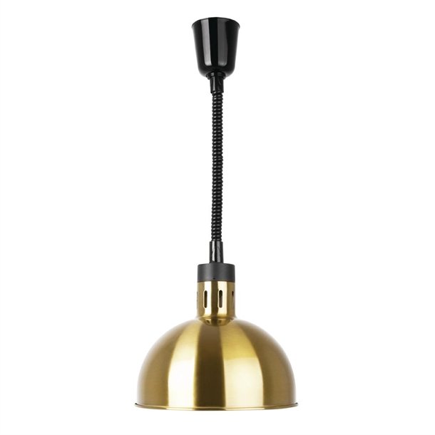 Apuro Retractable Dome Heat Lamp Shade Pale Gold Finish
