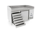 Atosa EPF3490 One Door Pizza Table Fridge with Drawers 1510 mm 1