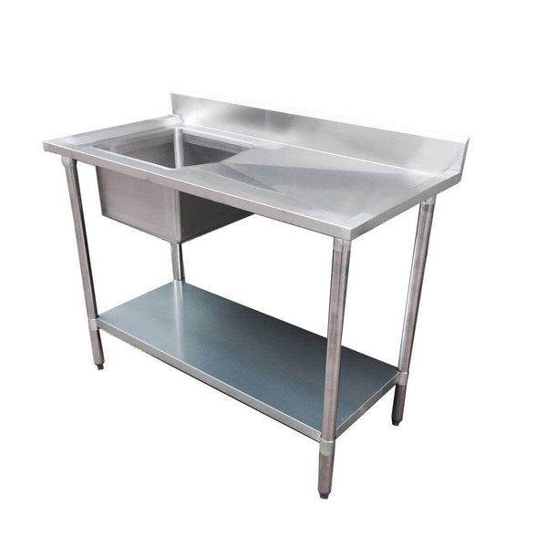 Buy 2400-6-WB Economic 304 Grade Stainless Steel Table 2400x600x900 - 6 legs-cafeappliance.com.au
