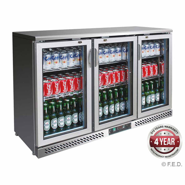 SC316SG Three Door Stainless Steel Bar Cooler-Cafeappliance.com.au