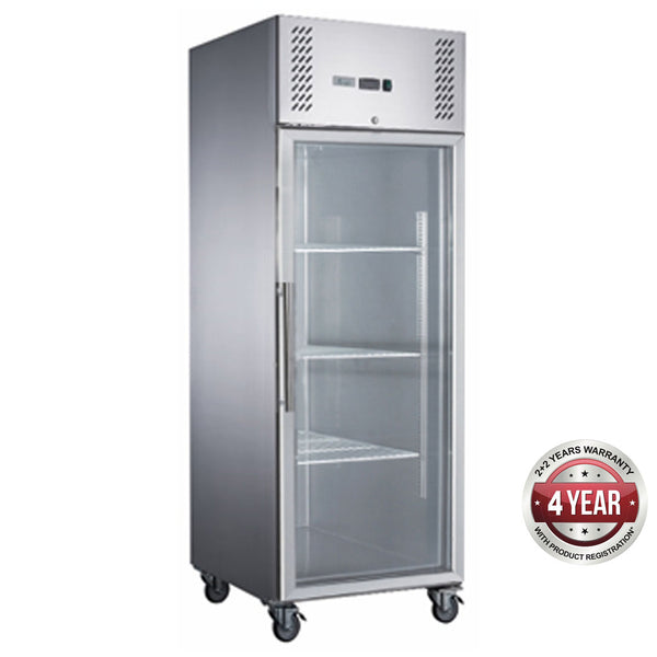 FED-X S/S Full Glass Door Upright Freezer - XURF600G1V - Cafeappliance.com.au
