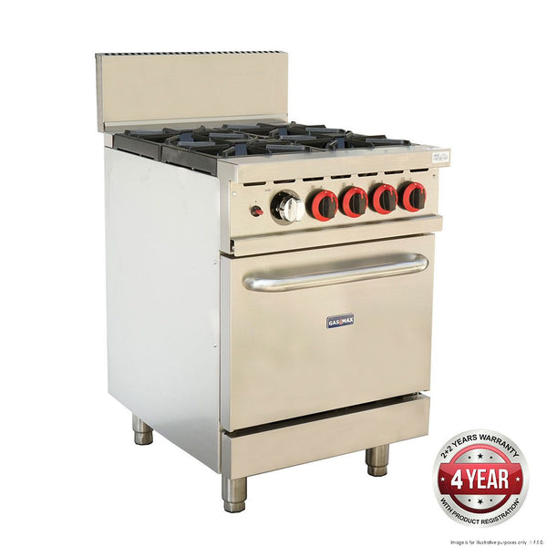 Buy GBS4TLPG Gasmax 4 Burner With Oven Flame Failure-Gasmax-Catering Equipment, Cooking Equipment, Cooktops & Ranges, Cooktops and Ranges-Up to 40% OFF| Delivery within 4-8 Days | Cafe Appliances Australia | Shop Now