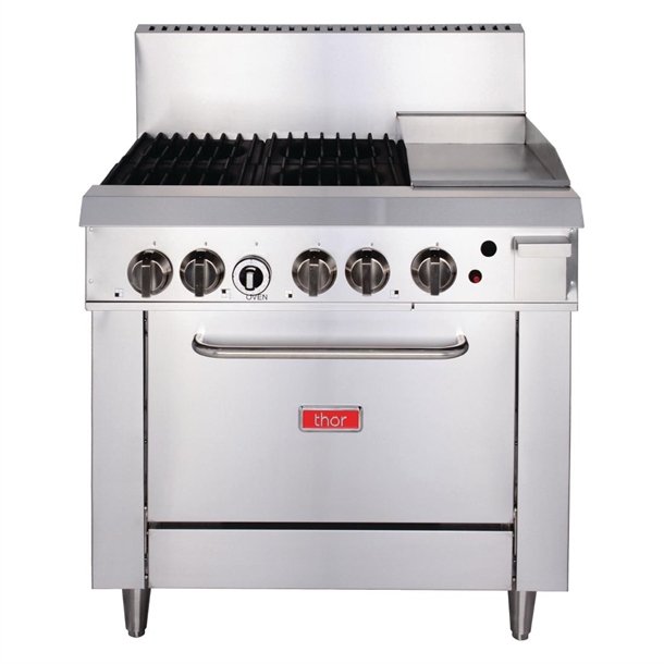 Thor 4 Burner Propane Gas Oven Range with Griddle Plate