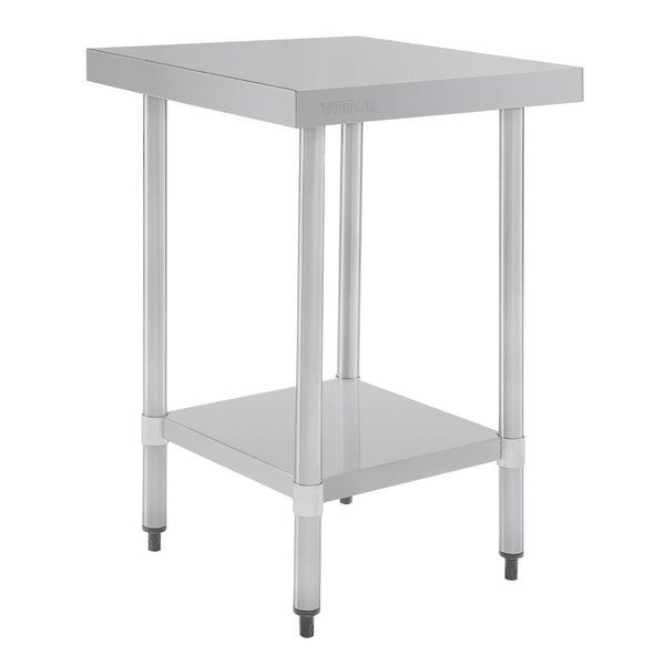 Vogue Stainless Steel Table with Upstand - 900x700x900mm