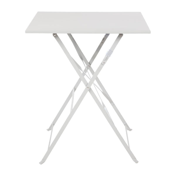 Bolero Grey Square Pavement Style Steel Table