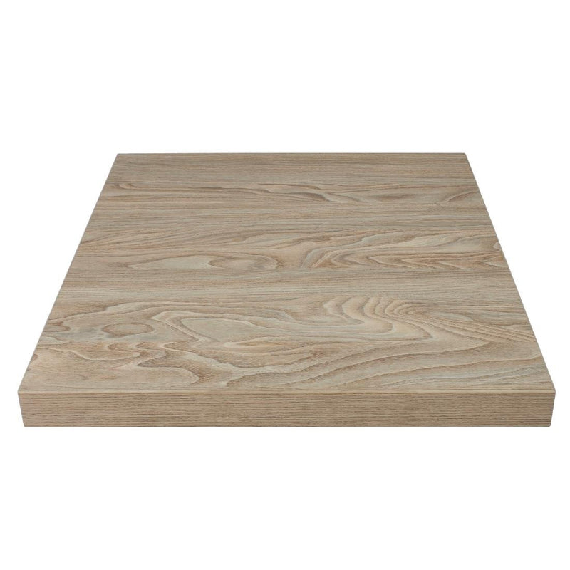 Bolero Pre-drilled Square Table Tops Antique Natural