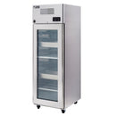 Glass Door Top Mount Upright Commercial Fridge 480L