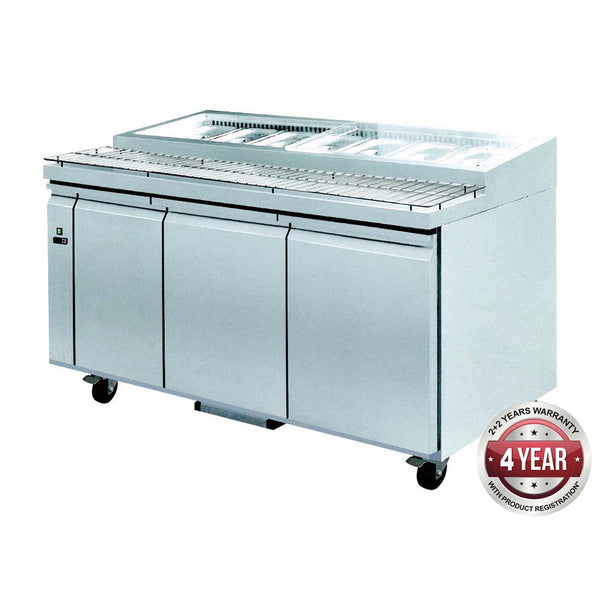 PWB150 three door DELUXE Pizza Prep Bench-Cafeappliance.com.au