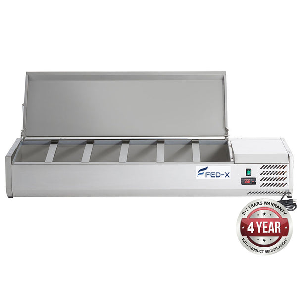 FED-X Salad Bench with Stainless Steel Lid - XVRX1500/380S - Cafeappliance.com.au