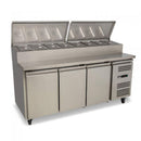 3 Door Saladette With 1/3 Gn Trays X 8 -  - https://www.cafeappliance.com.au/