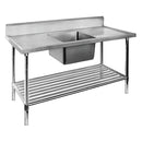 Single Centre Sink Bench & Pot Undershelf SSB7-1200C/A