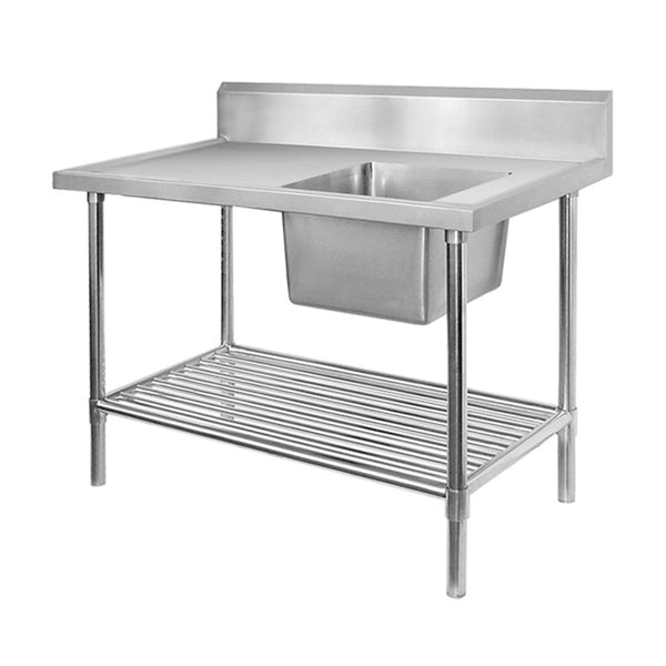 SSB6-2400R/A Single Right Sink Bench with Pot Undershelf