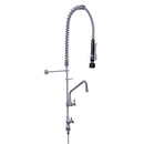 Stainless Steel Single Bench Mount Pre-Rinse with 12" Pot Filler - 3Monkeez