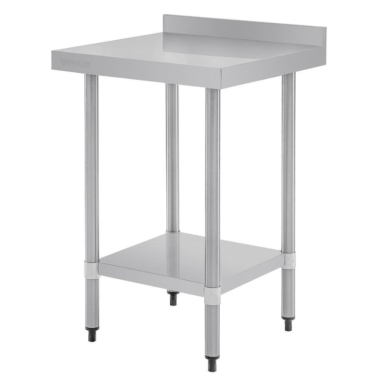 Vogue St/St Wall Table 60mm Upstand - 1800x600mm
