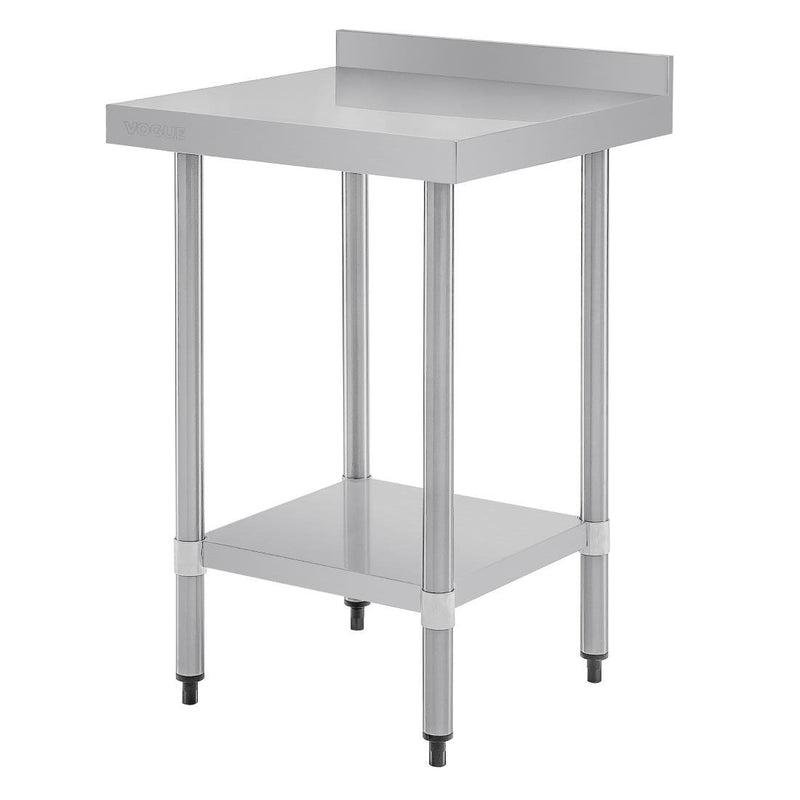 Vogue St/St Wall Table 60mm Upstand - 600x600mm