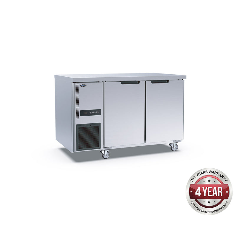 Stainless Steel Double Door Workbench Freezer - TS1200BT-Cafeappliance.com.au
