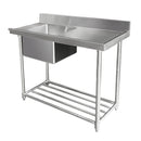 WSS16165R Mixrite Stainless Steel Dishwasher Single Inlet Sink W1200 x D600 x H900