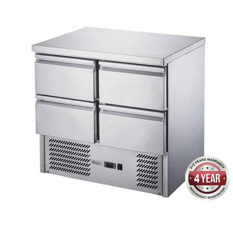 FED-X Four Drawer Compact Workbench Fridge - XGNS900-4D - Cafeappliance.com.au